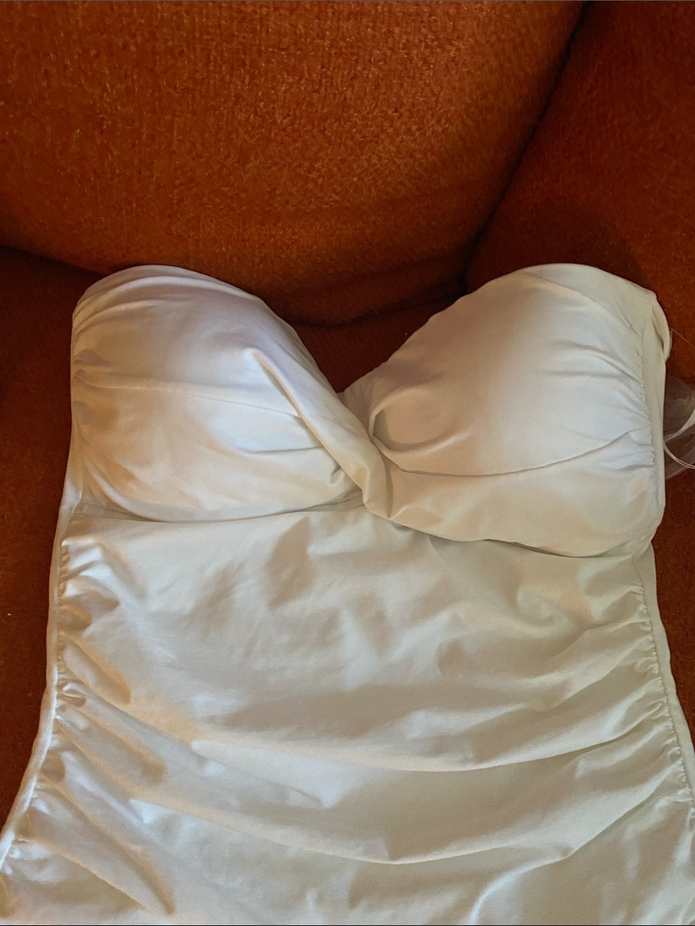Anne Cole White Strapless One-Piece Swimsuit - Picture 5 of 7